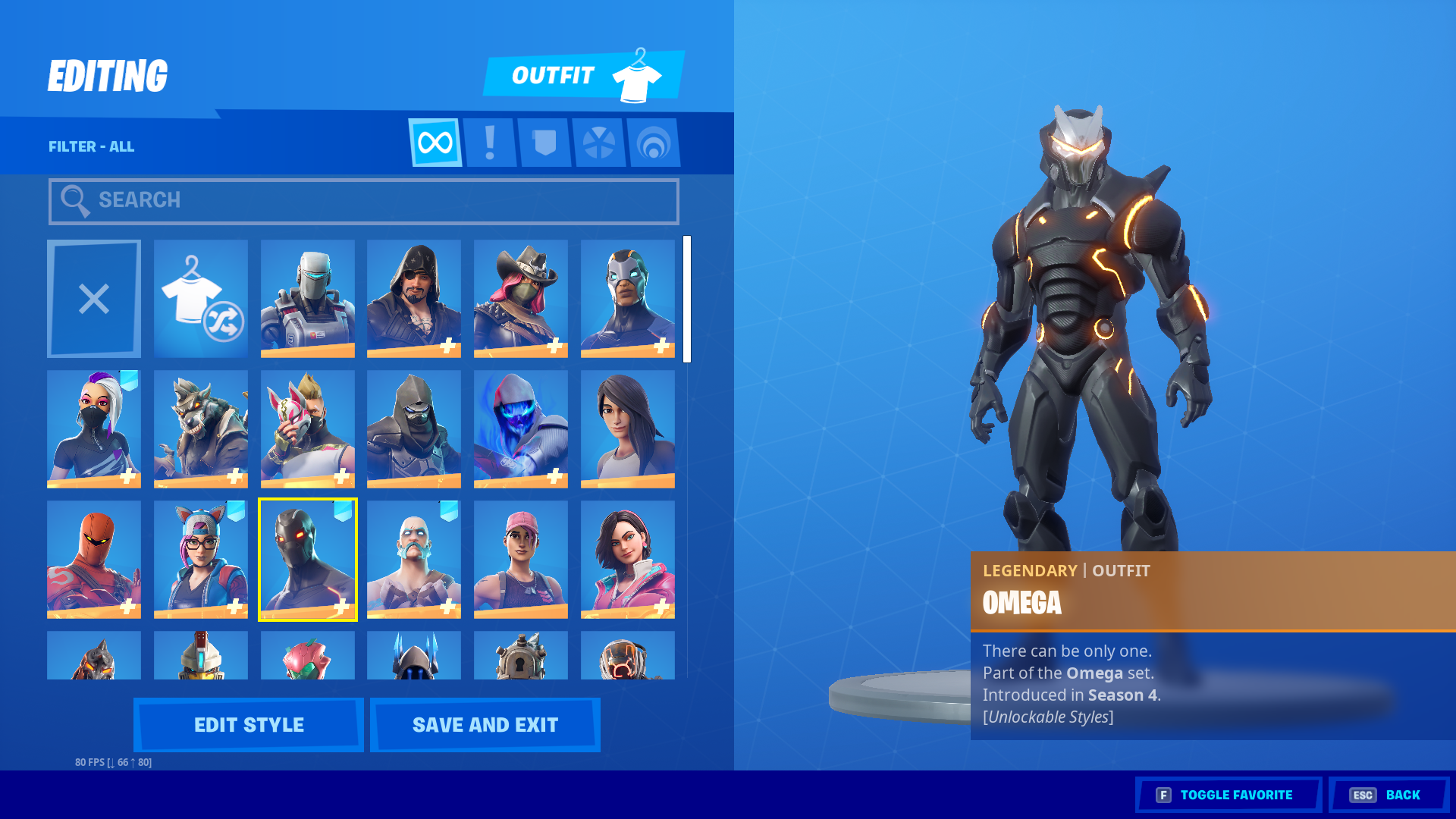 Stacked Fortnite Account | Max Omega | 77 Skins | Save the world ...