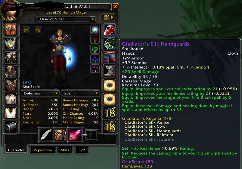 Selling Endless Tbc 70 Mage Handofadal T5 Gear Full Pvp Gear Bt Hyjal Attuned Epicnpc Marketplace