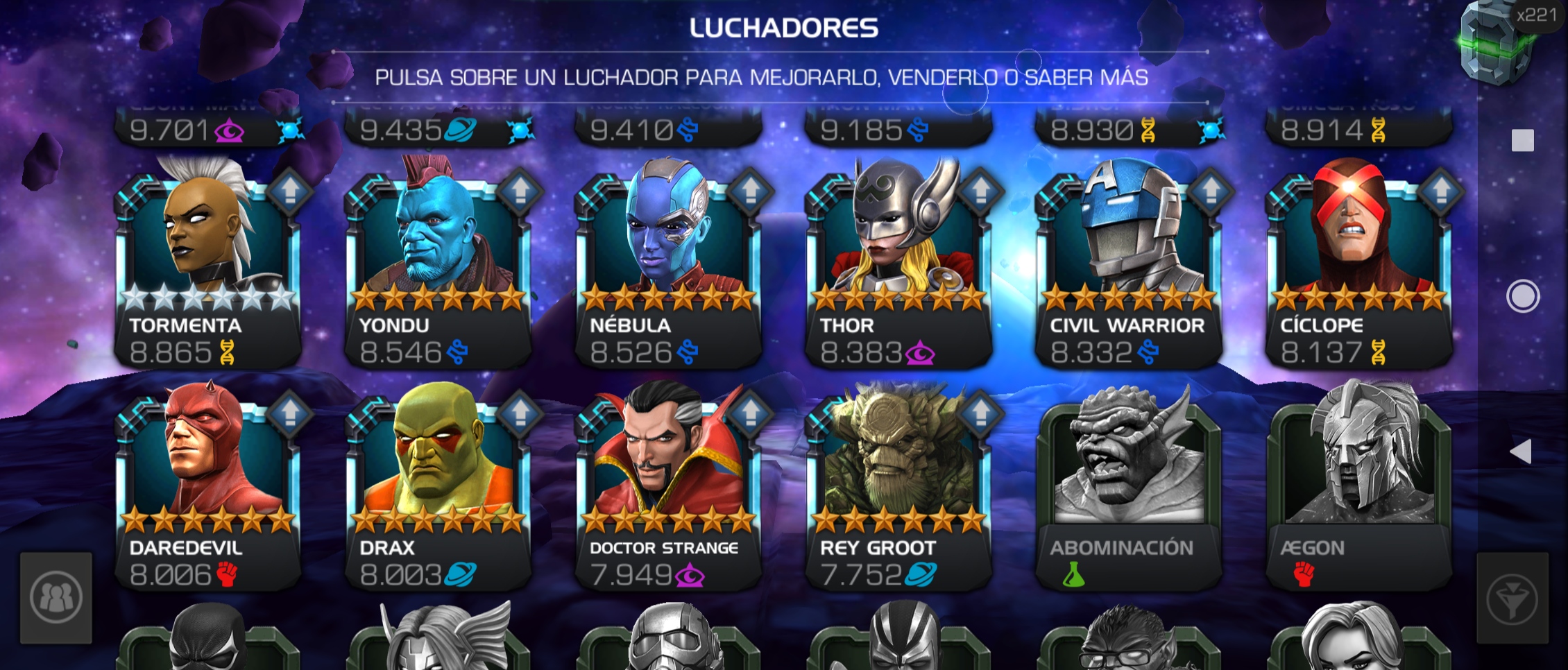 Única Oportunidad...!!! Venta de cuenta MCOC Marvel Batalla de ...