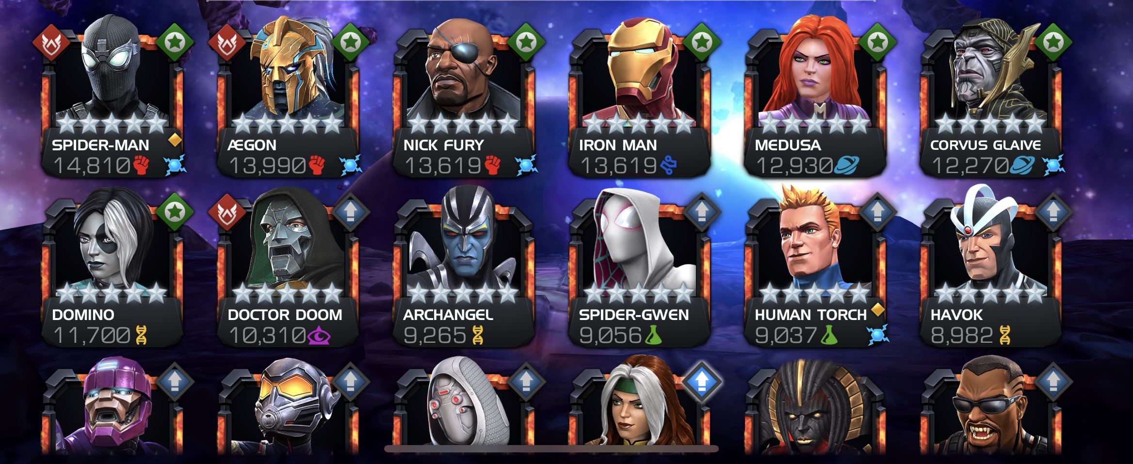 Selling - MCOC Cav Account 10k prestige with multi god tier R5 5*s ...