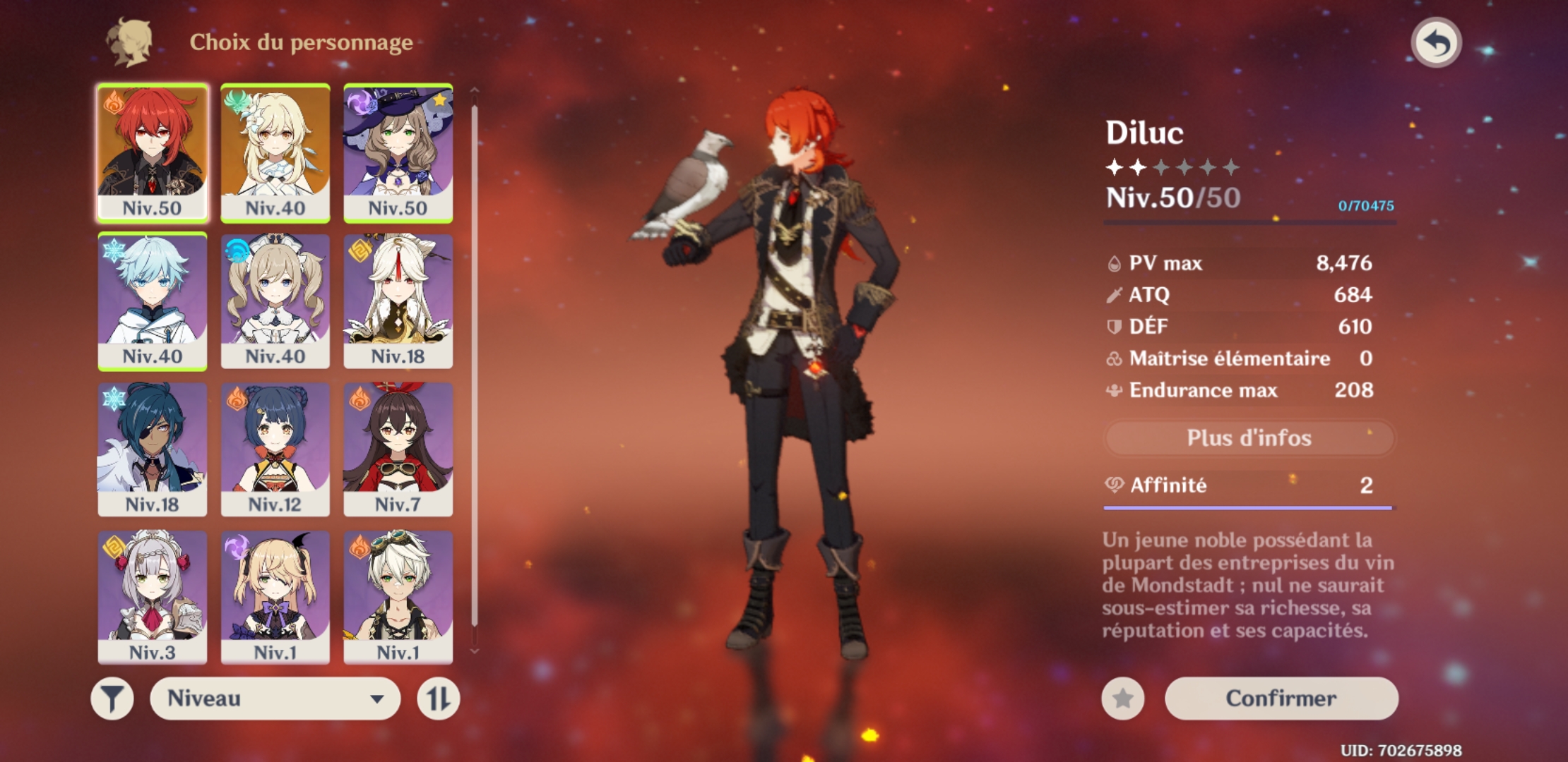 Selling - Eu account ar27 with diluc 1$ | EpicNPC Marketplace