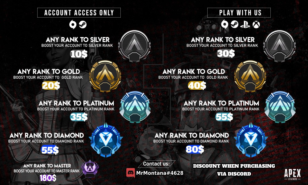 Selling - Apex Legends boost - Amazing Prices - Rank - Badges - Kills ...