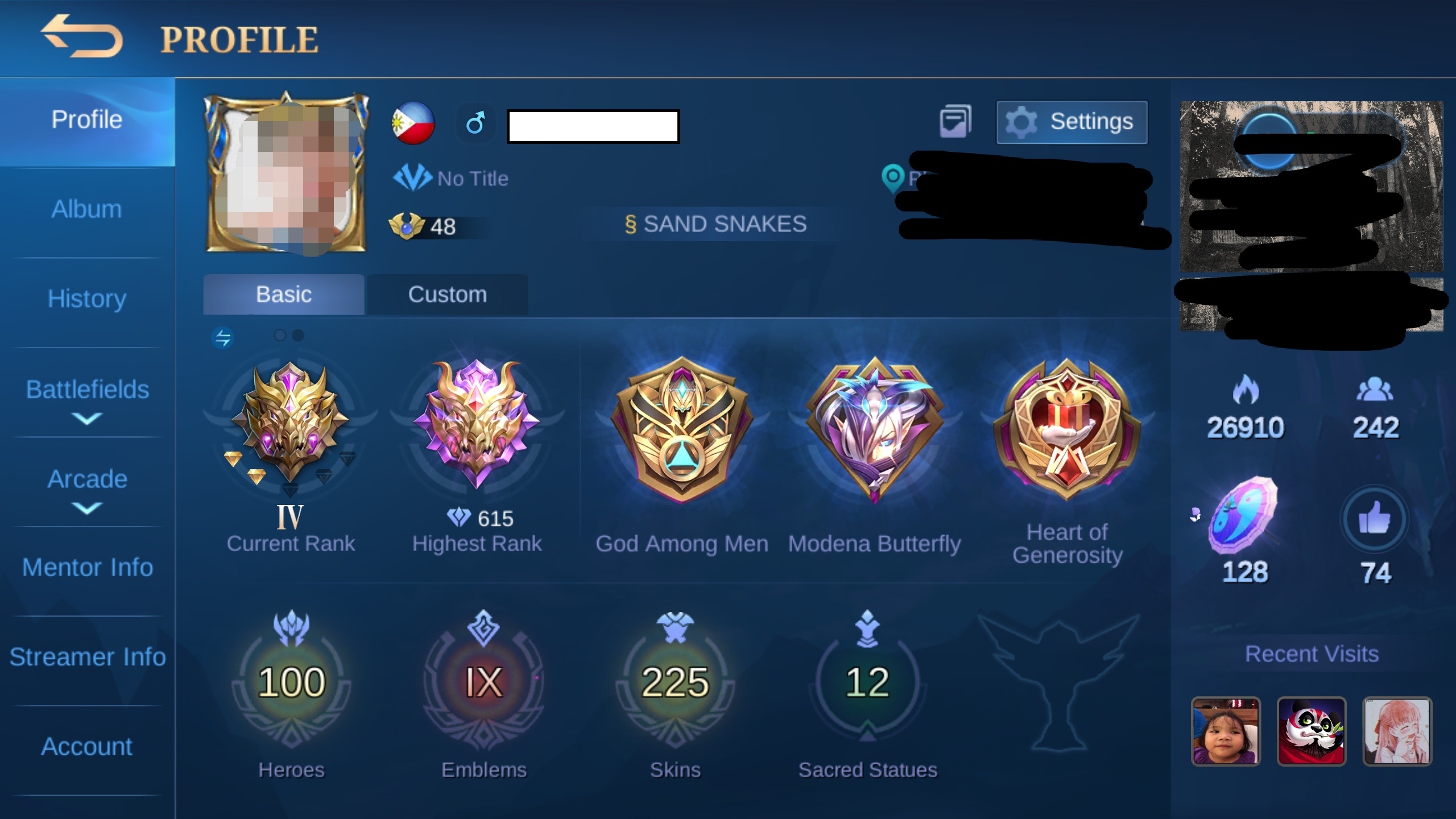 Selling Mobile Legends Premium Account For Sale Cheap And Negotiable RUSH EpicNPC