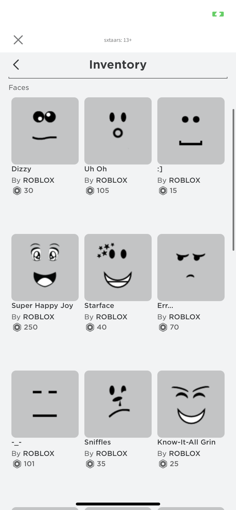 Selling Roblox Account 25 30 Epicnpc Marketplace - err face roblox