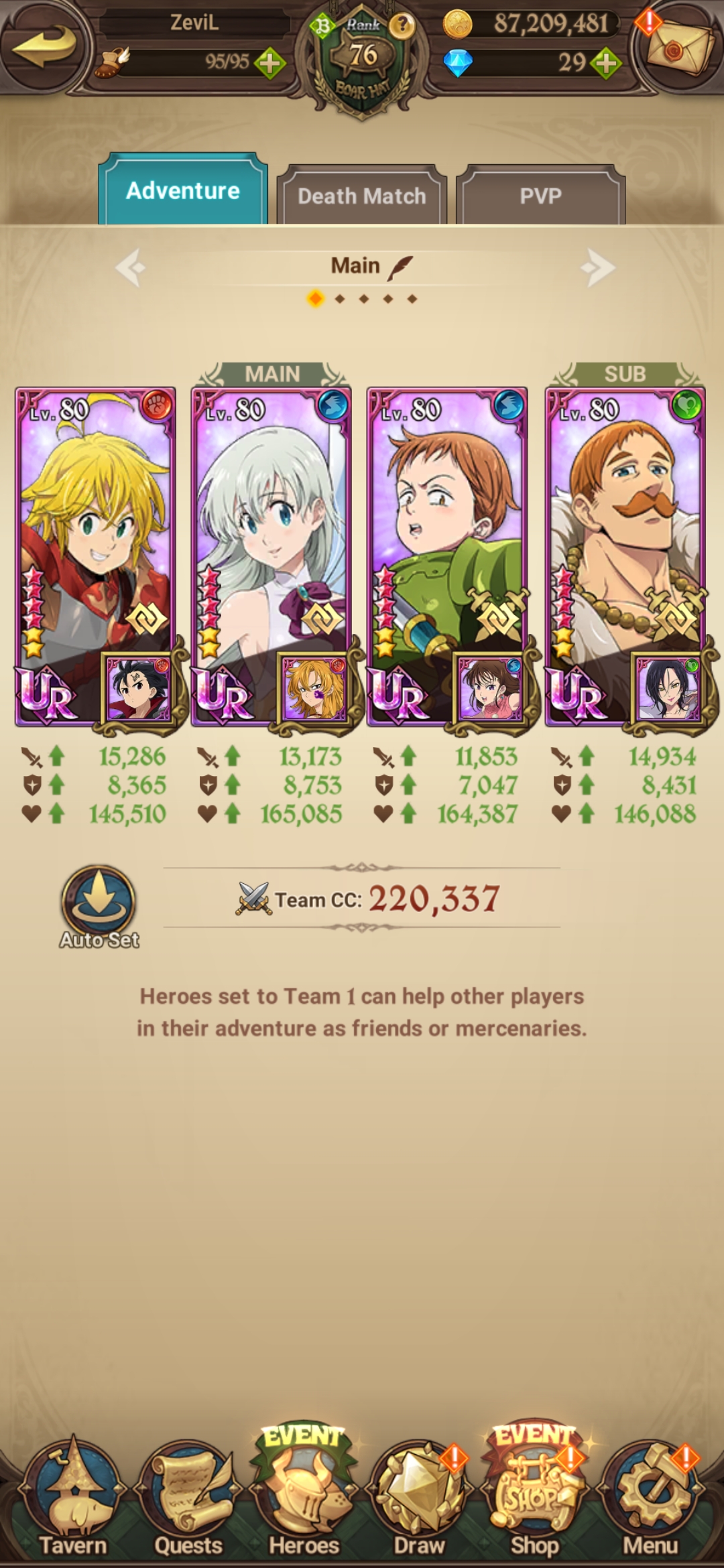 Selling - 7DS Grand cross endgame global account (220k cc,2.6m box cc ...