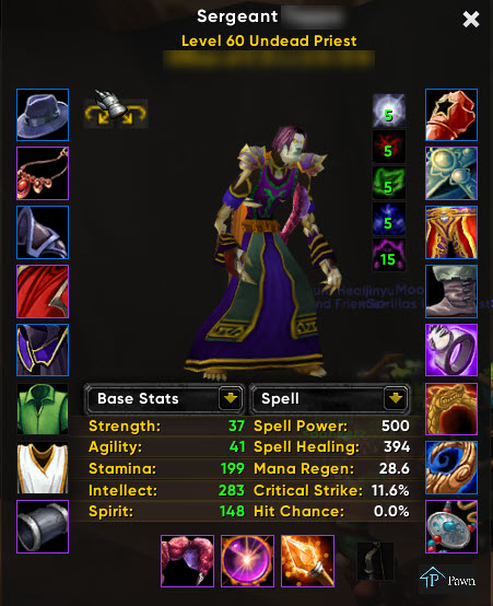 Selling - 60 Undead Priest (500g / epic mount / t2 8/8 / shadow set ...