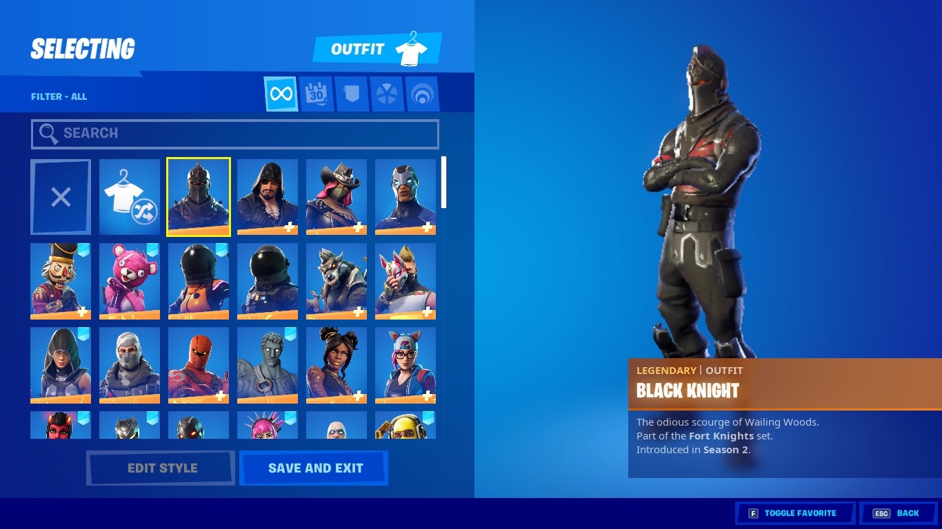 Selling - Fortnite account|Black Knight|145 skins|Floss|inactive 125 ...