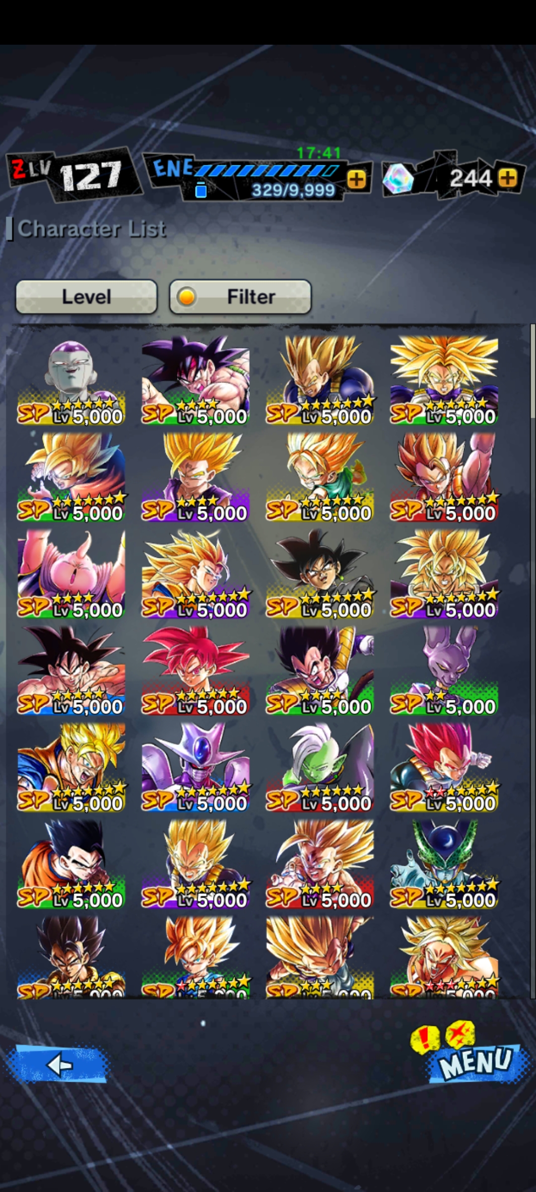 Selling - Dragon Ball Legends Account - LVL 127 - 156 SP - 9 LF ...