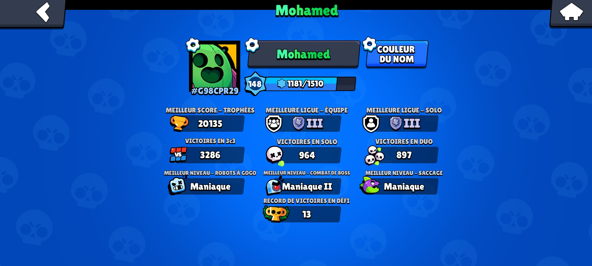 Compte Brawl Stars 42 45 20k Trophees Epicnpc Marketplace - record de trophées brawl stars