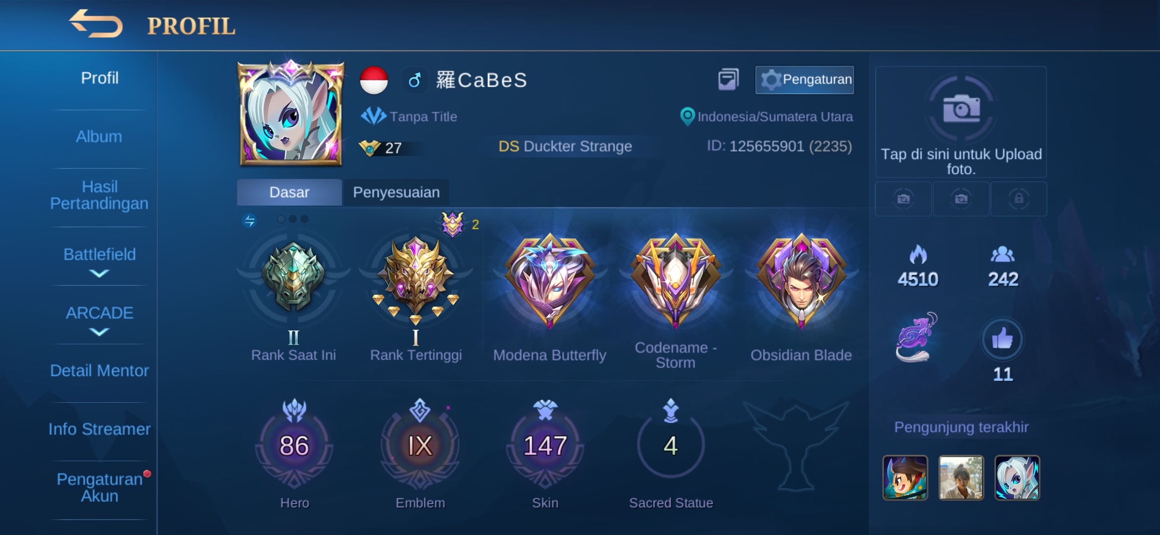 Selling - Selling MLBB account with 4 skin LEGEND | EpicNPC Marketplace