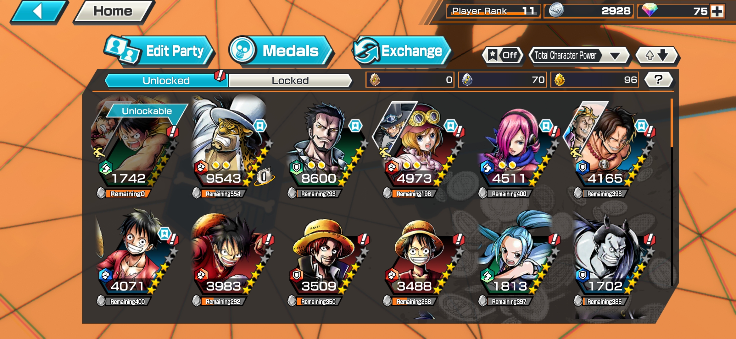 Sold Rob Lucci Cp0 86 Mihawk 80 Koala Sabo 70 For 5 Epicnpc Marketplace