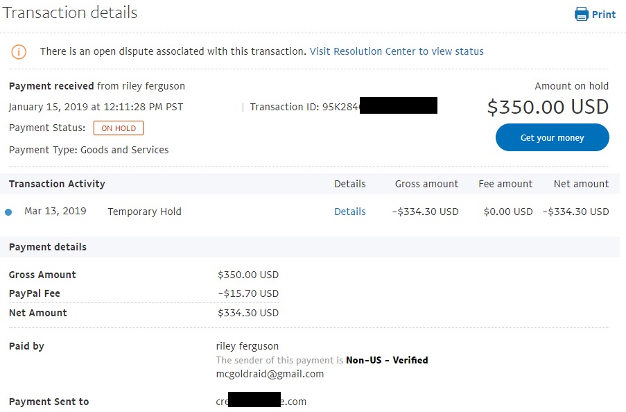 Ebay claim filed 2 months after successful transaction | EpicNPC ...