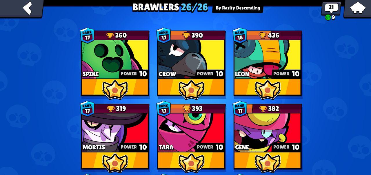 Selling Full Maxed 26 26 Brawl Stars Account Many Skins Epicnpc Marketplace - brawl stars all skins and prices