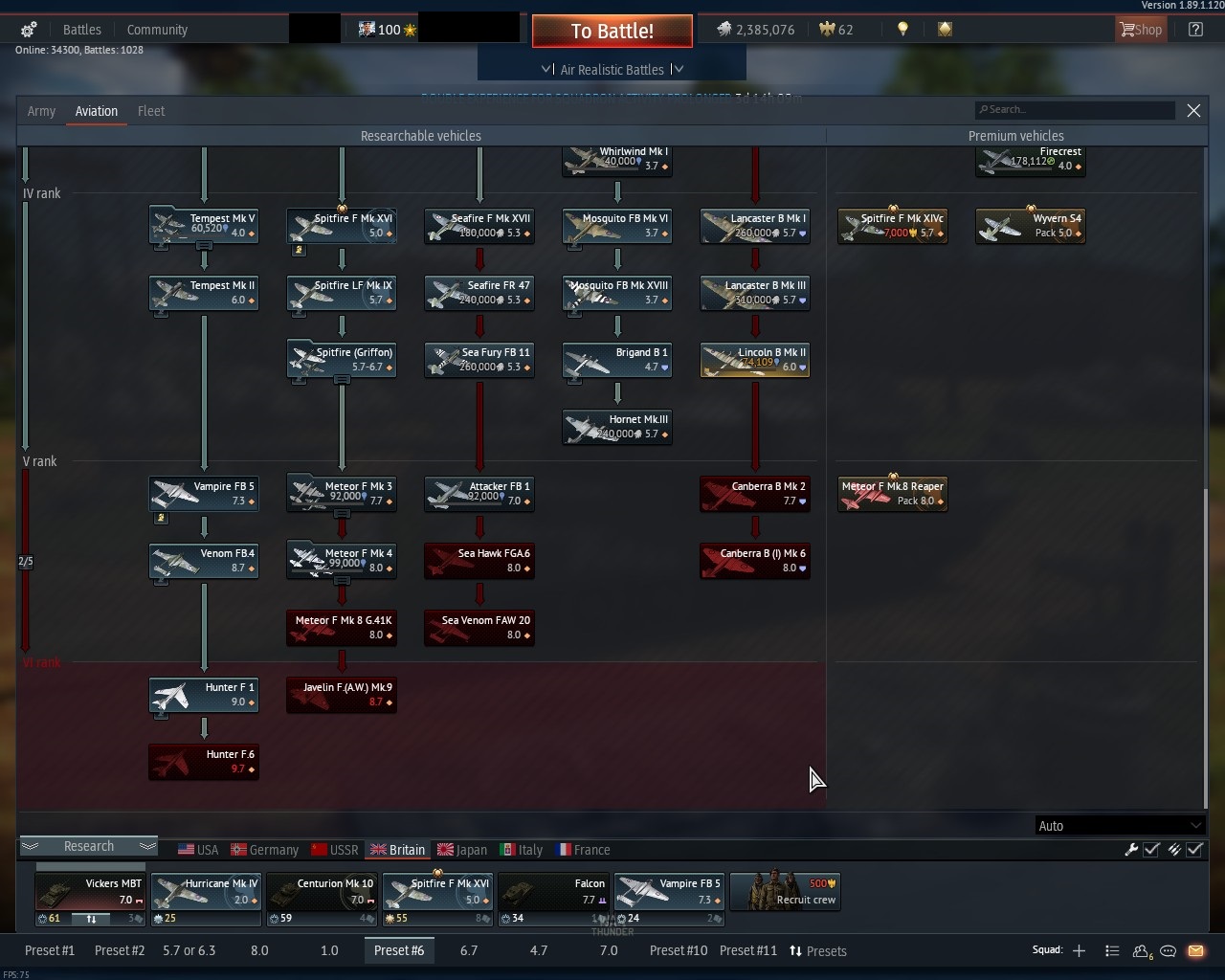 Selling War Thunder Account Level 100 With Mail Have Rare Vehicle 