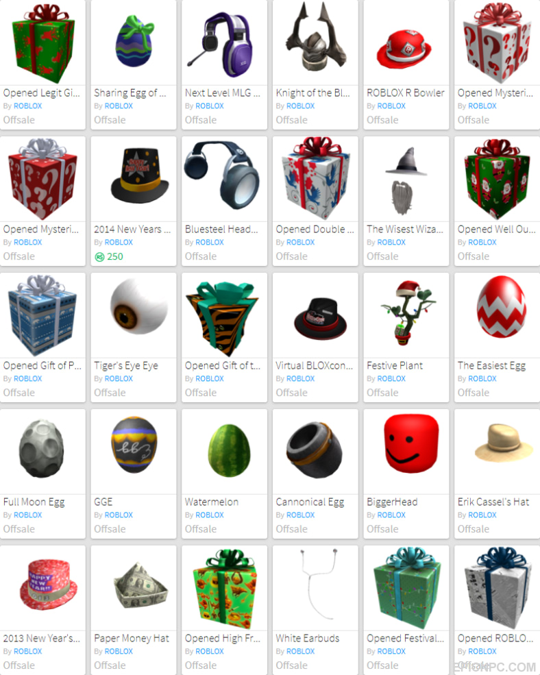 Sold Bc 2009 Roblox Account With Rare Offsale Items Epicnpc Marketplace - how to get offsale items on roblox for free