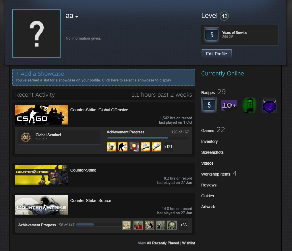 Selling Csgo Mge 1 500 Hours Level 42 22 Games Epicnpc Marketplace